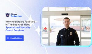 Healthcare security guard protecting a Bay Area medical facility.