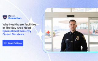 Healthcare security guard protecting a Bay Area medical facility.