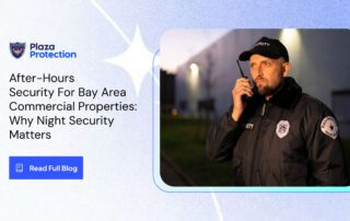 Night security guard protecting Bay Area commercial property after-hours